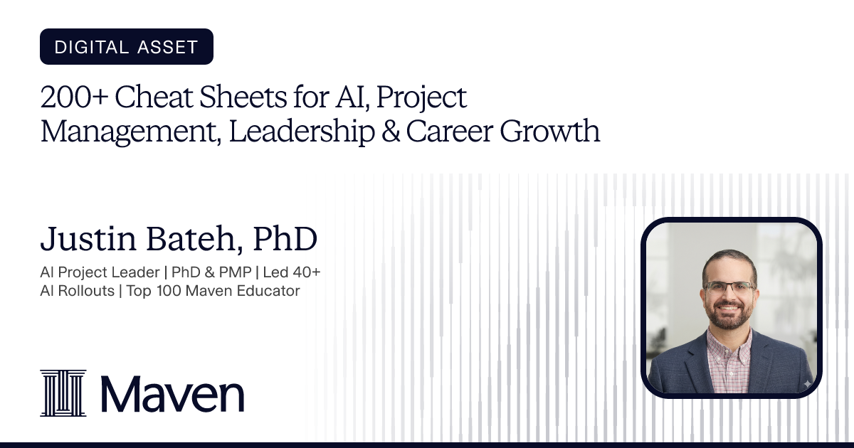  200+ Cheat Sheets for AI, Project Management, Leadership & Career Growth cover image